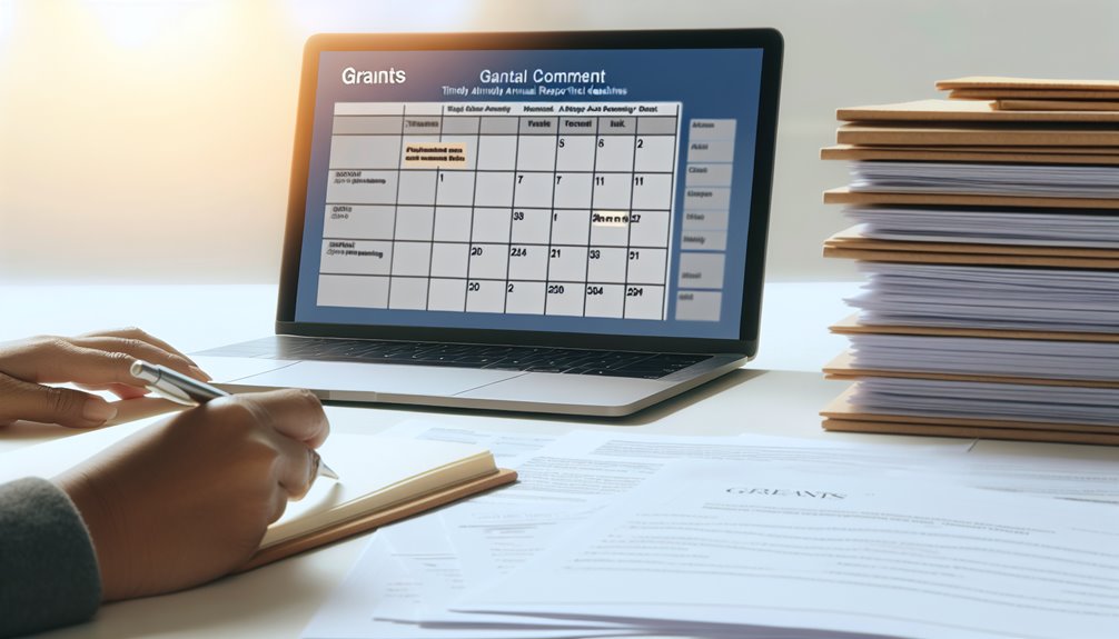 varmistaa apurahojen raportointivelvoitteiden noudattaminen