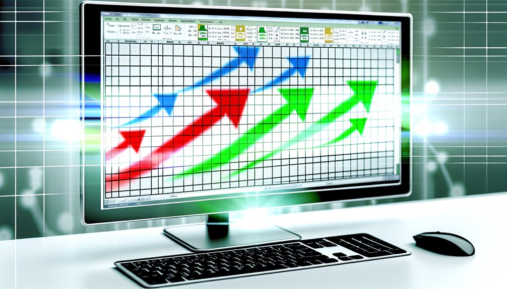 Excelin nuolet ilmaisevat suuntaa