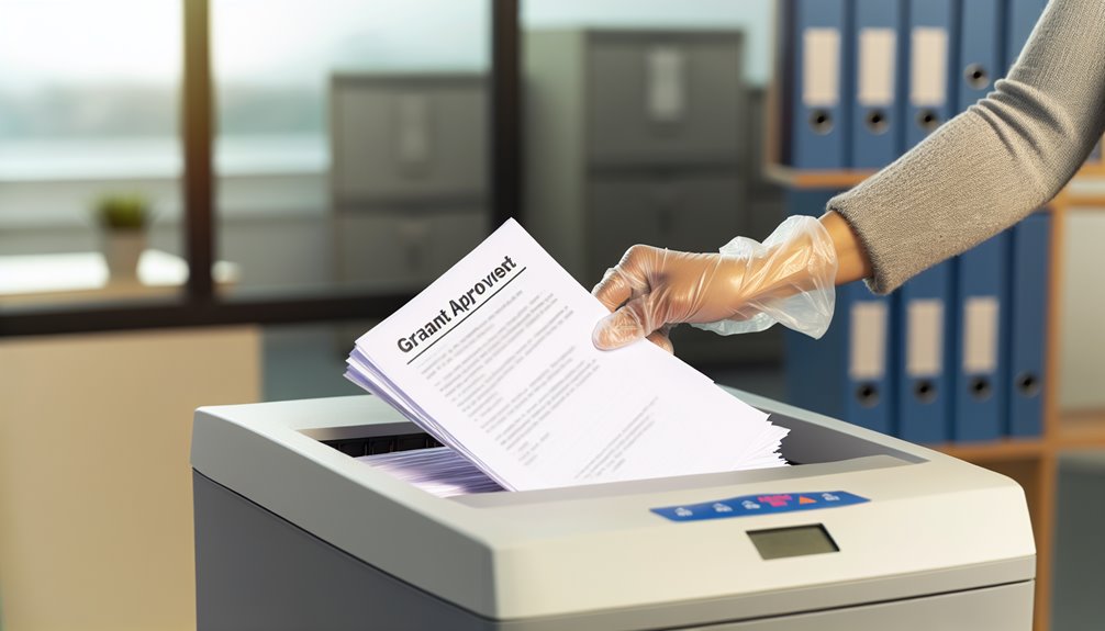 turvallisesti hävittää rahoitusasiakirjat