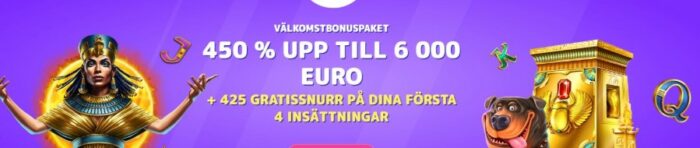 Casino Joy valkomstbonus 450% upp till 6000 e
