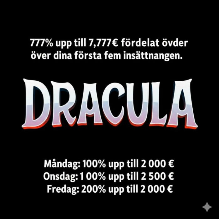Dracula casino Bonuar