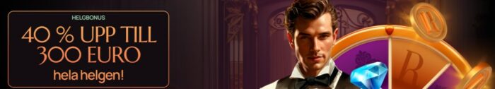 Ritzo Casinoheglbonus 40% upp ill 300 euro