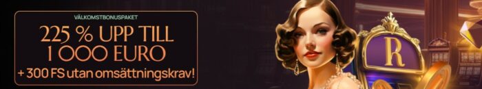 Ritzo casino välkomstbonus 225% upp till 1000 euro