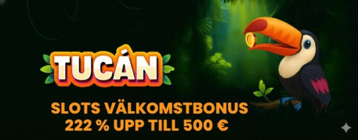 Tucan Casino Slots Välkomstbonus 222 % upp till 500 €