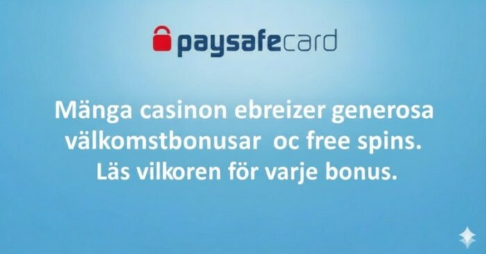 paysafecard casino welcome bonuses