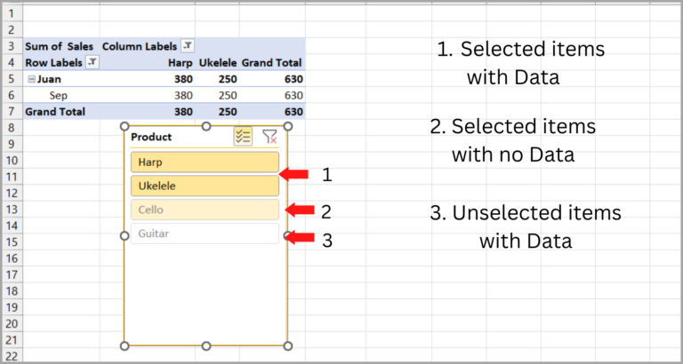 Using Slicers in Excel for Charts and Pivot Tables