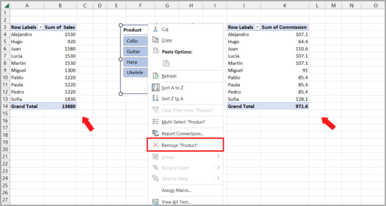 Using Slicers in Excel for Charts and Pivot Tables