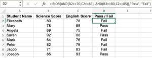Using Excel If Statements with Multiple Conditions Range (And/Or)