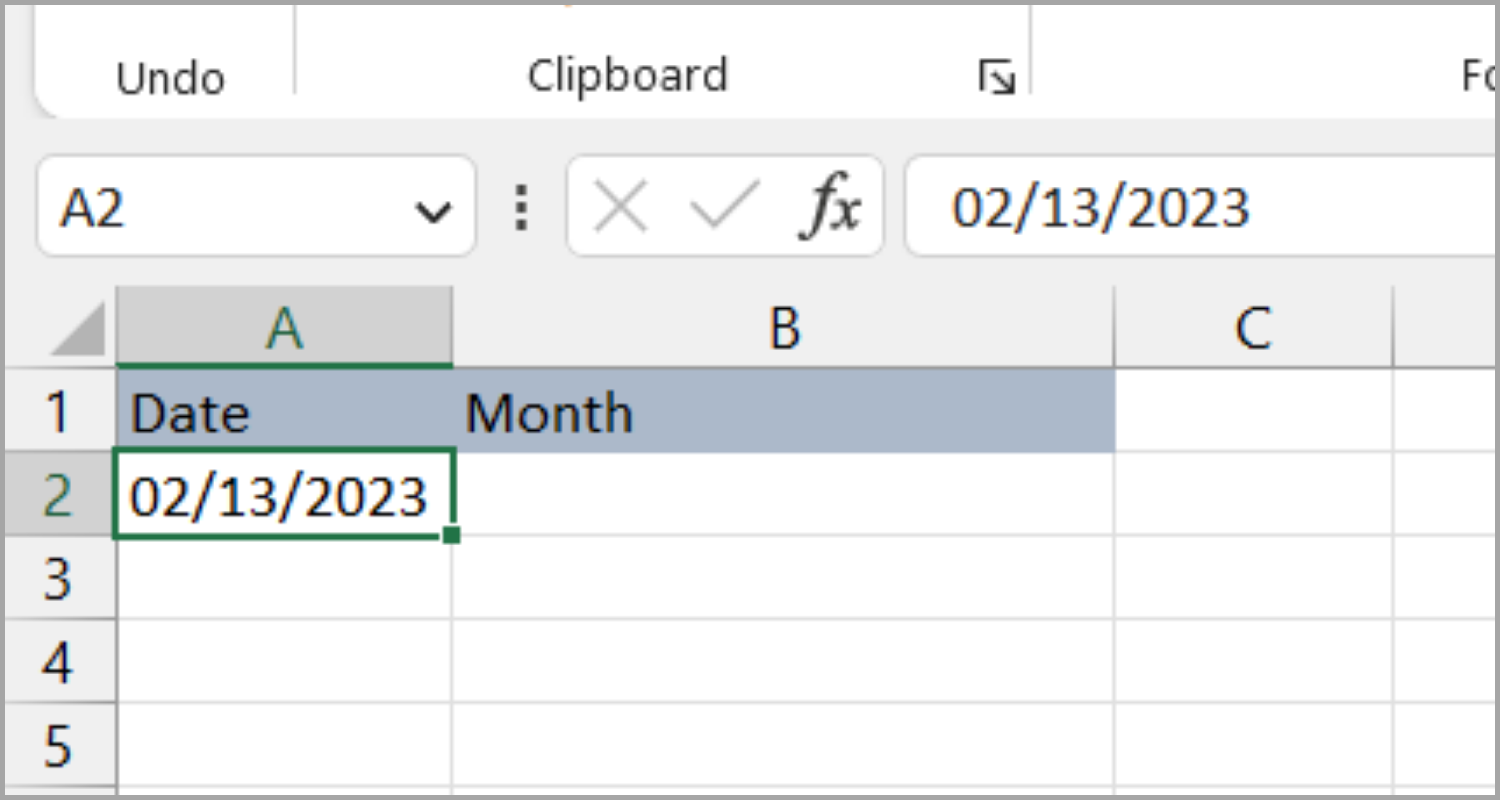 Extract Month Names from Dates in Excel - [Simple Methods]