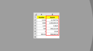 An Easy Guide to Square a Number in Excel