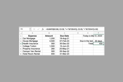 Excel SUMIF Formula Between Two Dates Using Date Range as Criteria