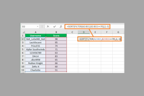 Excel’s SORT Function