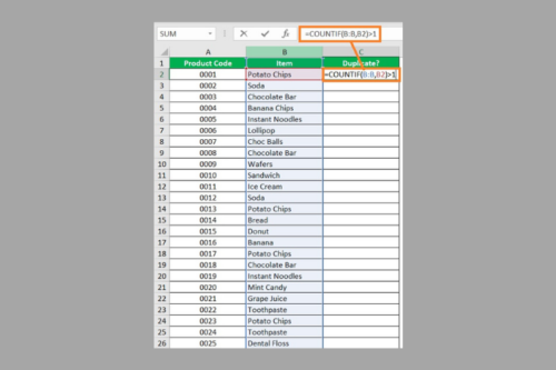 Find Duplicates in Excel