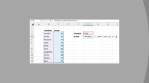 How To Use INDEX and MATCH