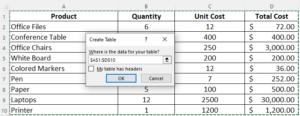 How to Add a Total Row in Excel