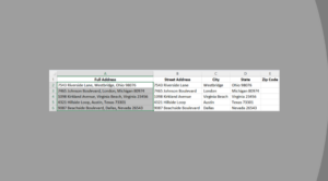 How to Separate Addresses in Excel