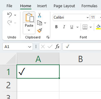 How To Insert a Check Mark (Tick Mark ) Symbol in Excel
