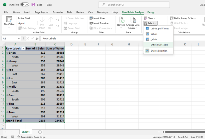 How to Delete a Pivot Table