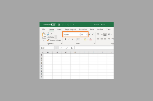Set the Default Font in Excel