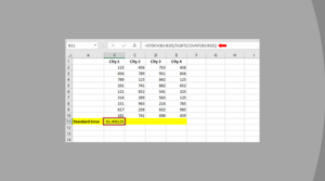 Step-by-Step Computation of Standard Error in Microsoft Excel